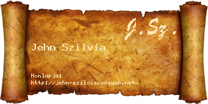 Jehn Szilvia névjegykártya